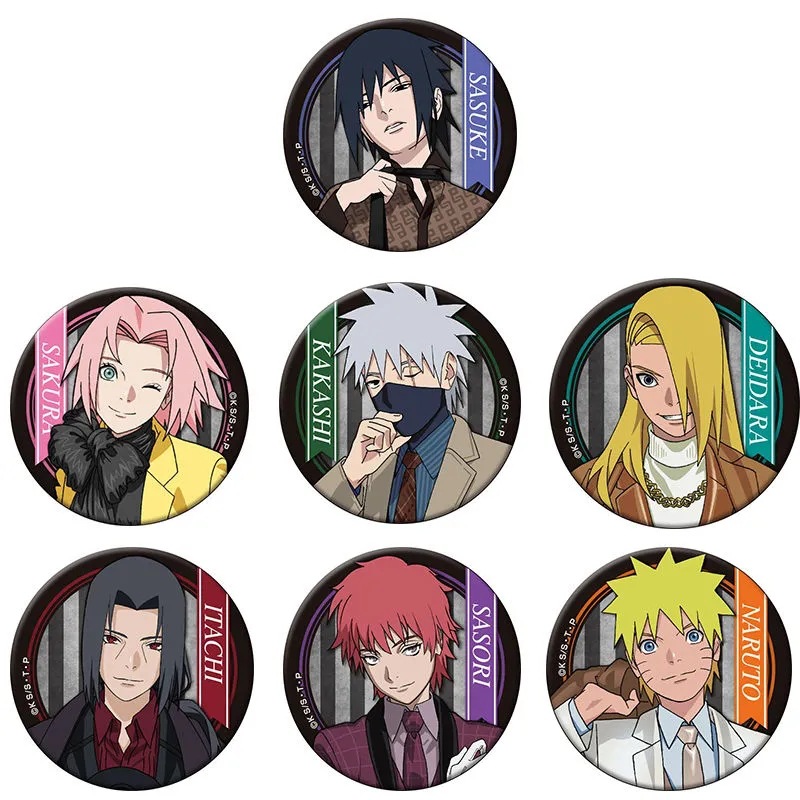 Anime Merchandise Ideas - Set Pin Lencana Anime Naruto Sasuke