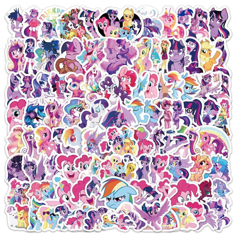 Anime Merchandise Usa - 100pcs Stiker Kartun My Little Pony