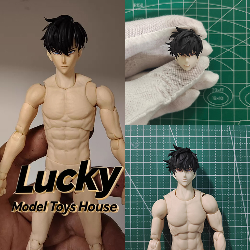 Anime Merchandise Solo Leveling - 1/12 Sung Jinwoo Figur Pria Patung