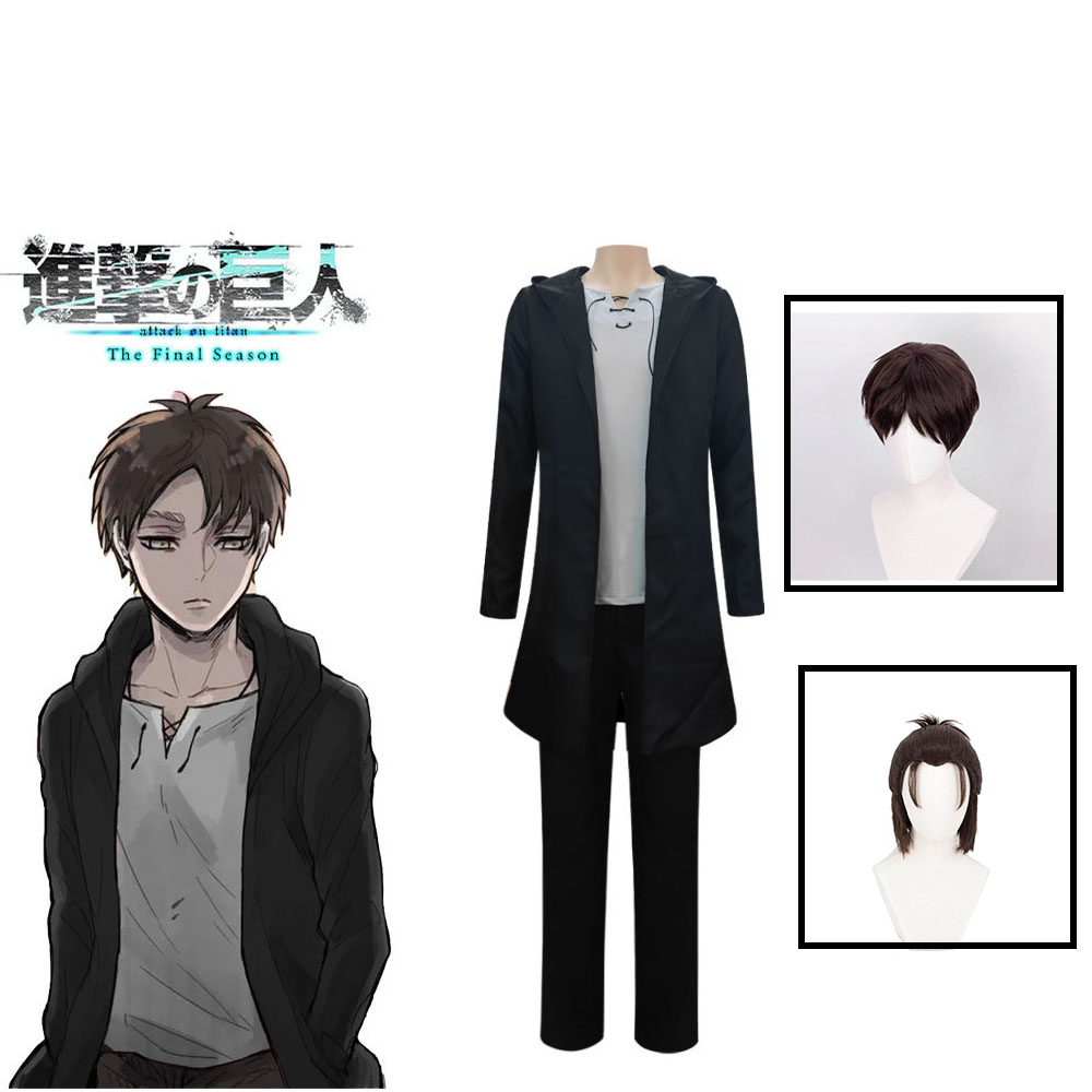 Anime Merchandise Online - Eren Jaeger Cosplay Kostum Anime Titan