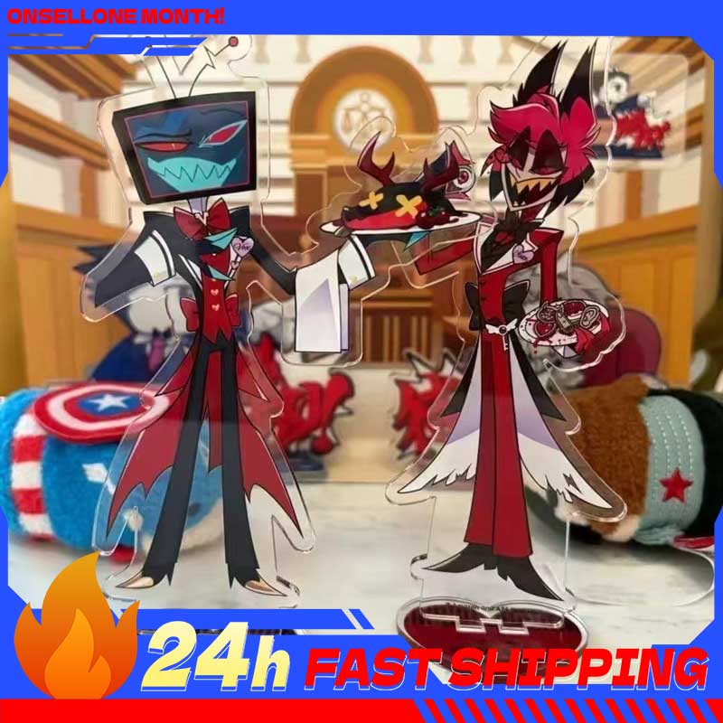 Anime Merchandise Collection - 2pcs Aksesoris Anime Hazbin, Figur Alastor