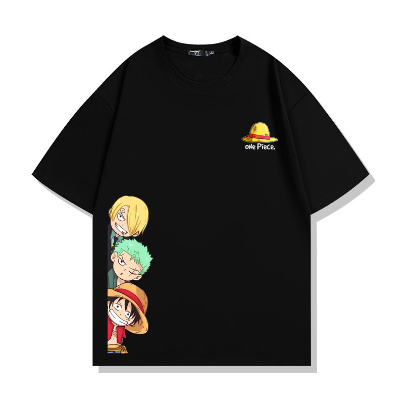 Popular Anime Merchandise - Kaus Uniseks One Piece Straw Hat