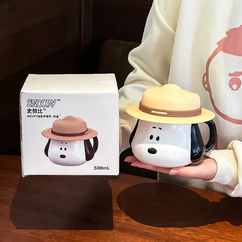 Anime Merchandise Ideas - Mug Keramik Desain Topi Jerami Snoopy