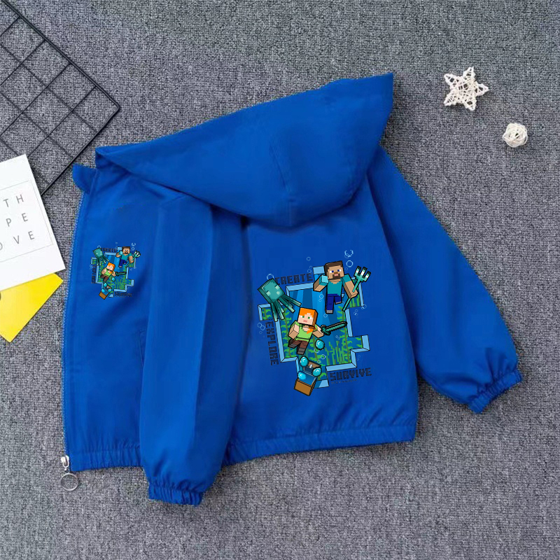 Jaket Minec Rafted dengan Tema - Windbreaker Anime Merchandise ulasan dan harga
