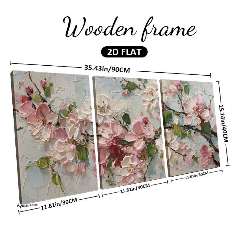 [2D Flat] 3pcs 11.81*15.74in/3 - Art Print Framed ulasan dan harga
