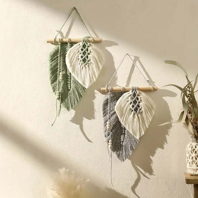 Hiasan Dinding Daun Macrame Bu - Wall Scroll Tapestry ulasan dan harga