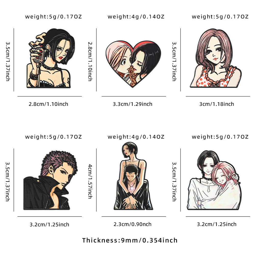 Set Pin Enamel Gadis Manga Gay - Nana Anime Merchandise ulasan dan harga