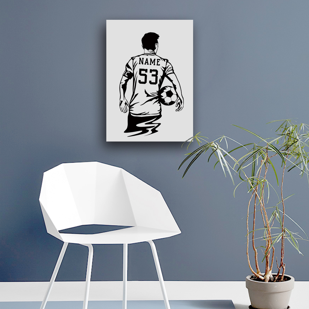 1 Buah Kanvas Cetak Nama Dapat - Art Print Framed ulasan dan harga